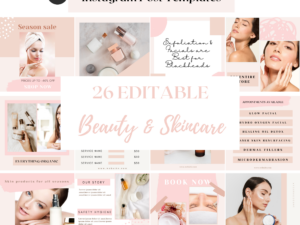 Beauty & skincare Instagram post templates 1