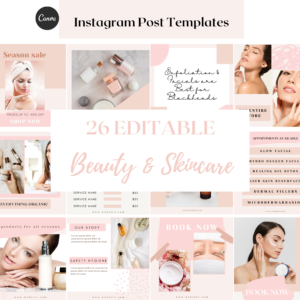 Beauty & skincare Instagram post templates 1