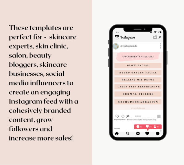 Beauty & skincare Instagram post templates 4