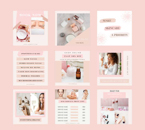 Beauty & skincare Instagram post templates 5