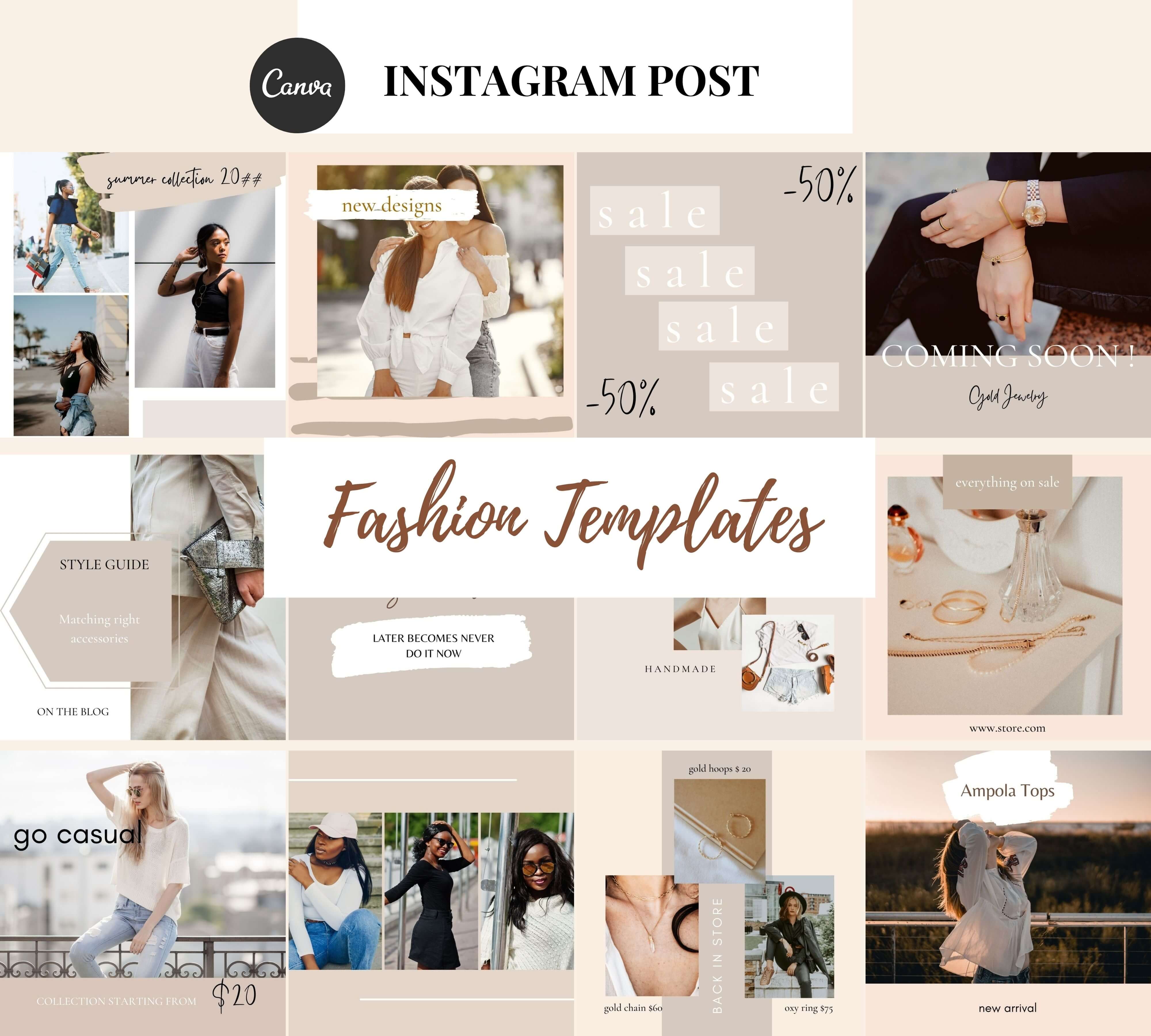 fashion blogger Instagram templates