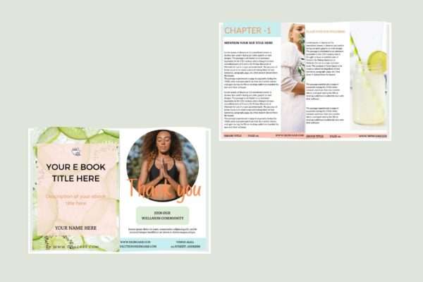 health and wellness Ebook Workbook Template Canva