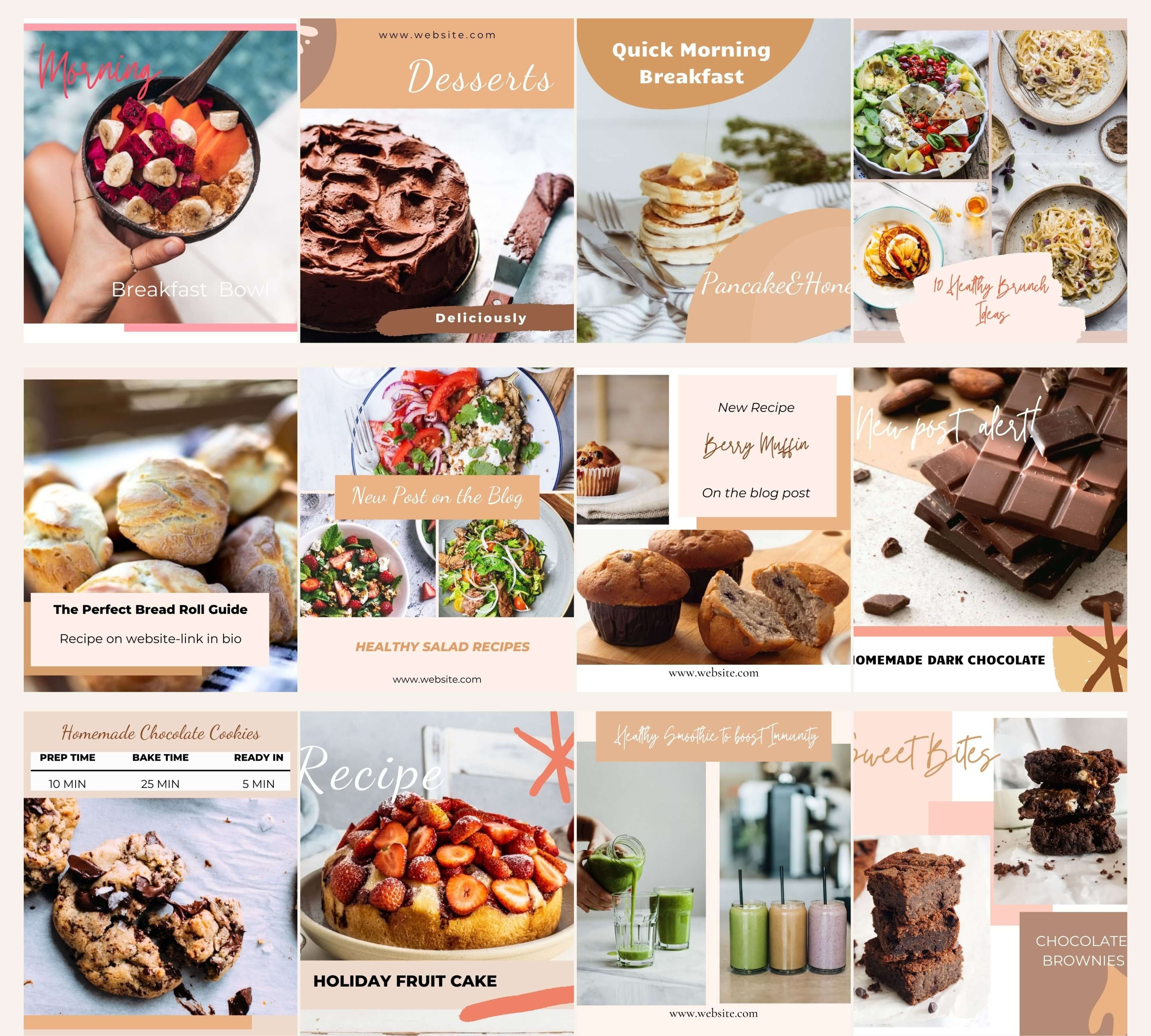Food Instagram templates