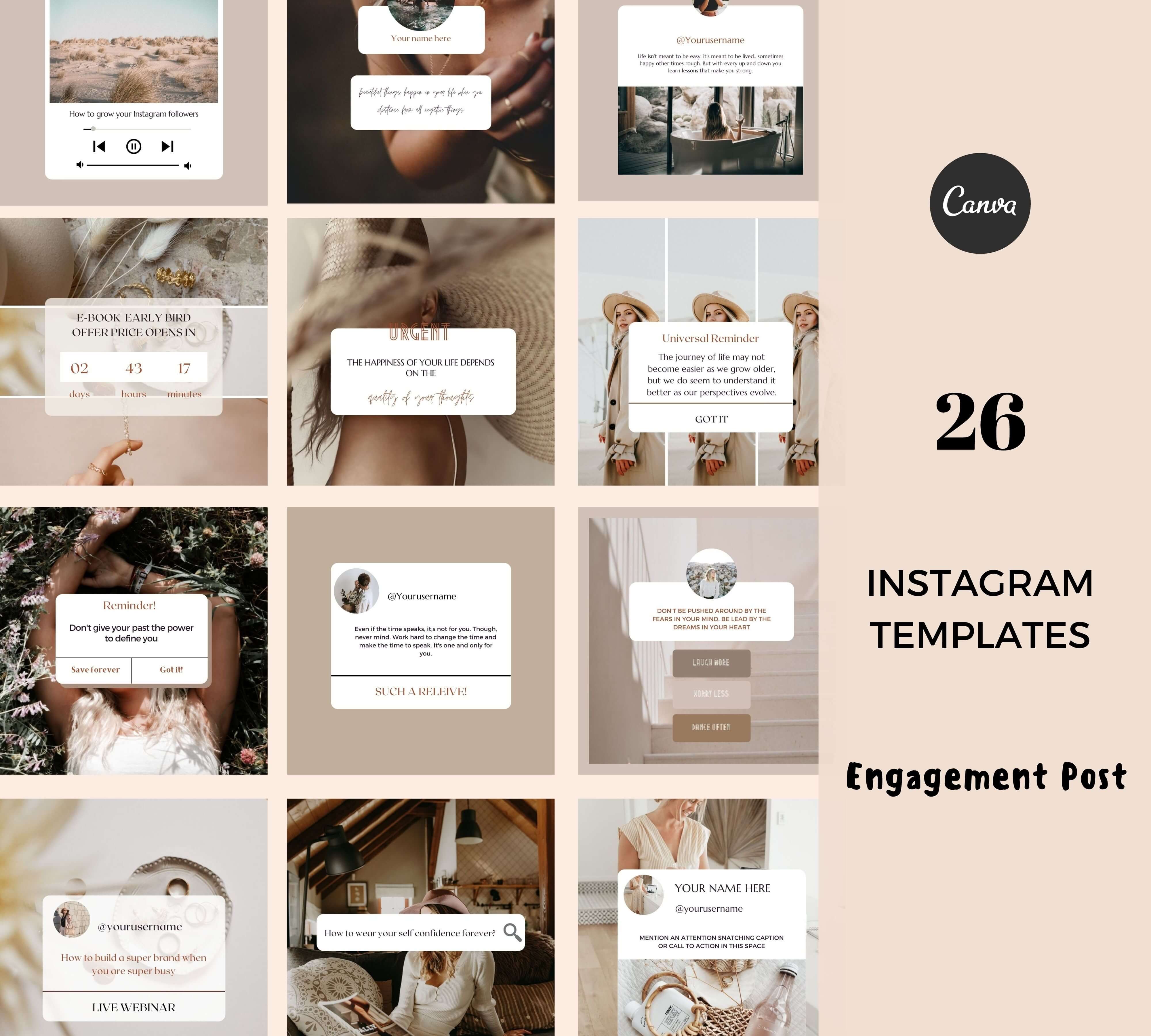 26 Instagram marketing post templates