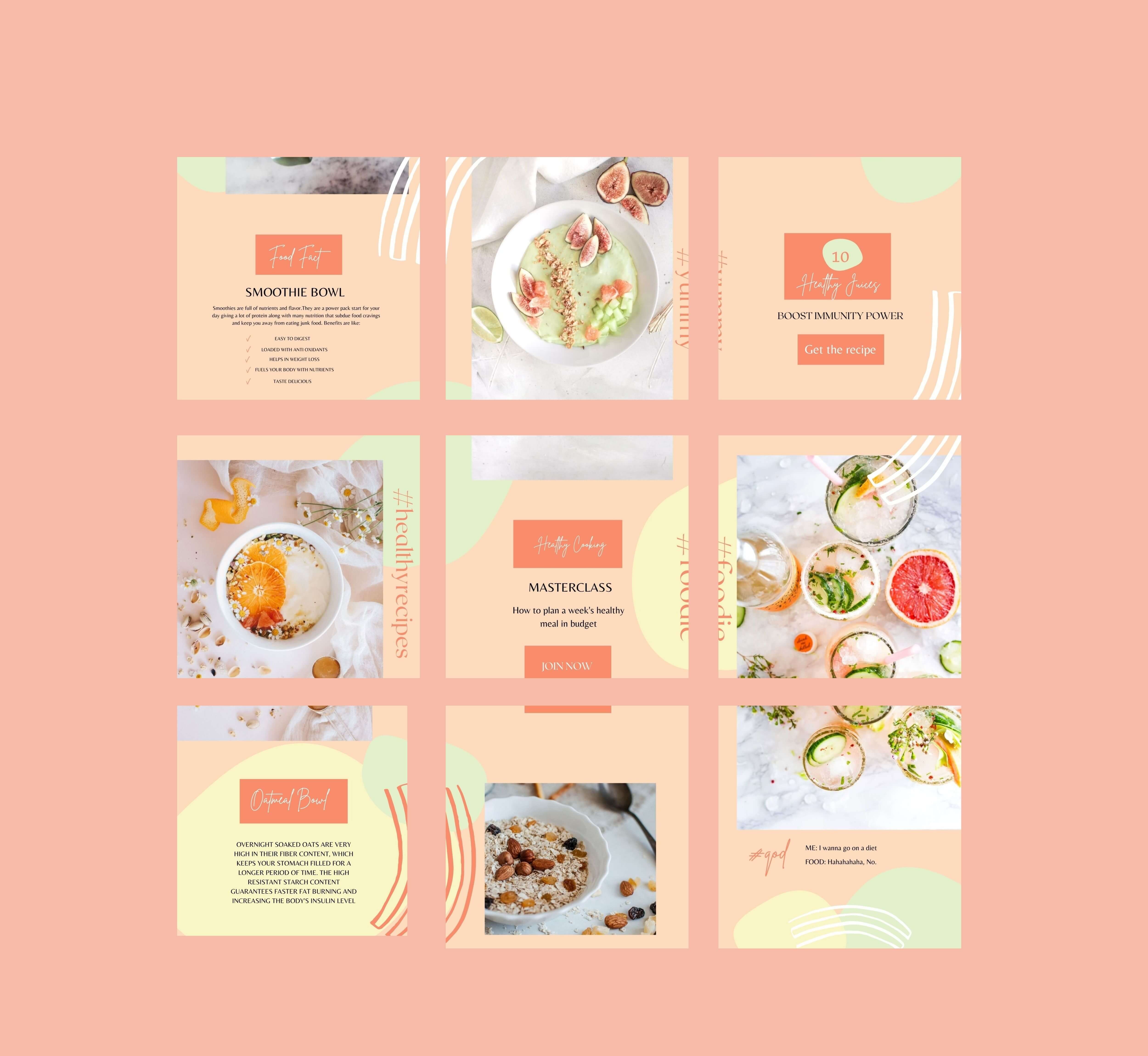 Food Instagram Puzzle Template