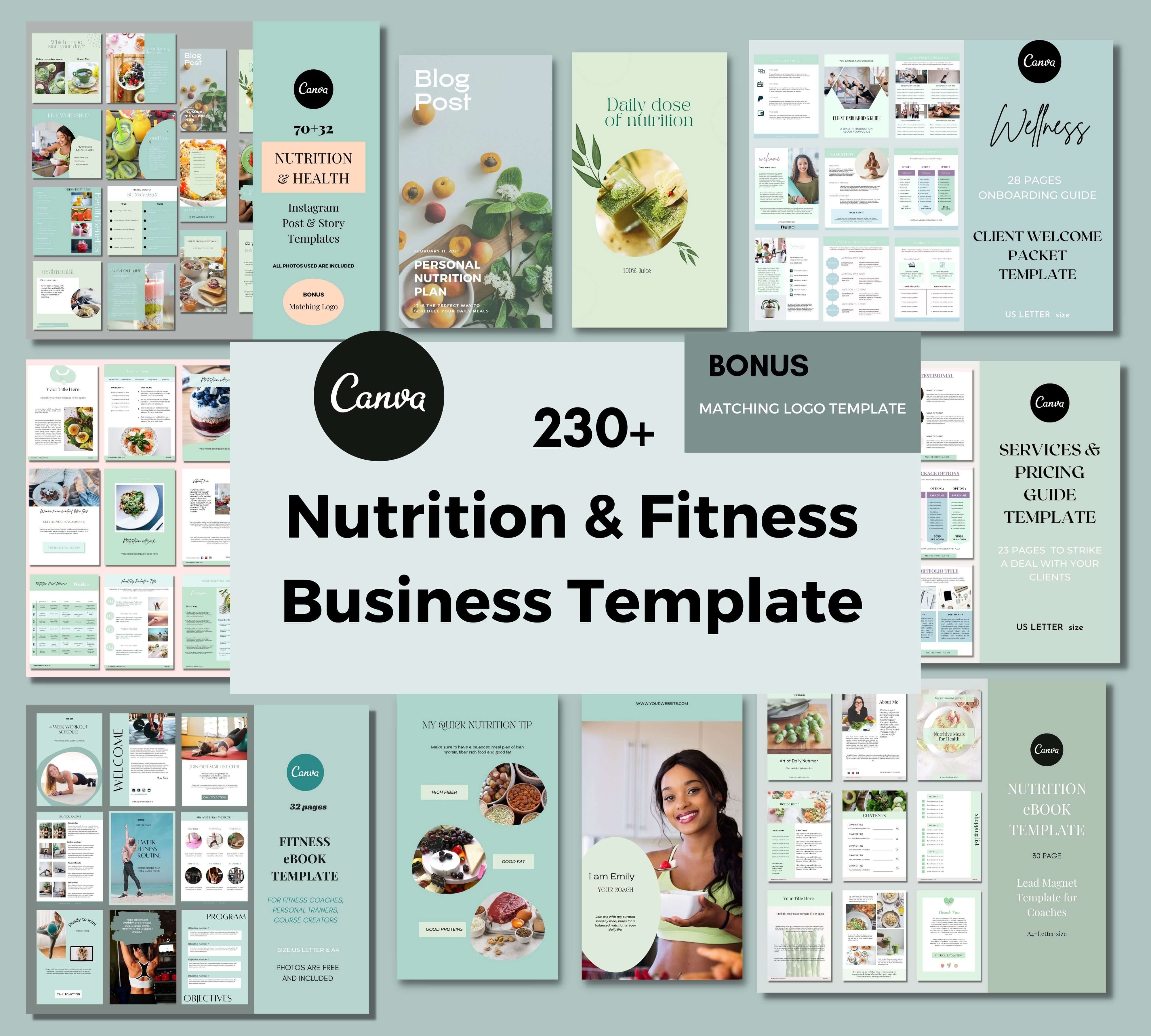 nutritionist canva business template