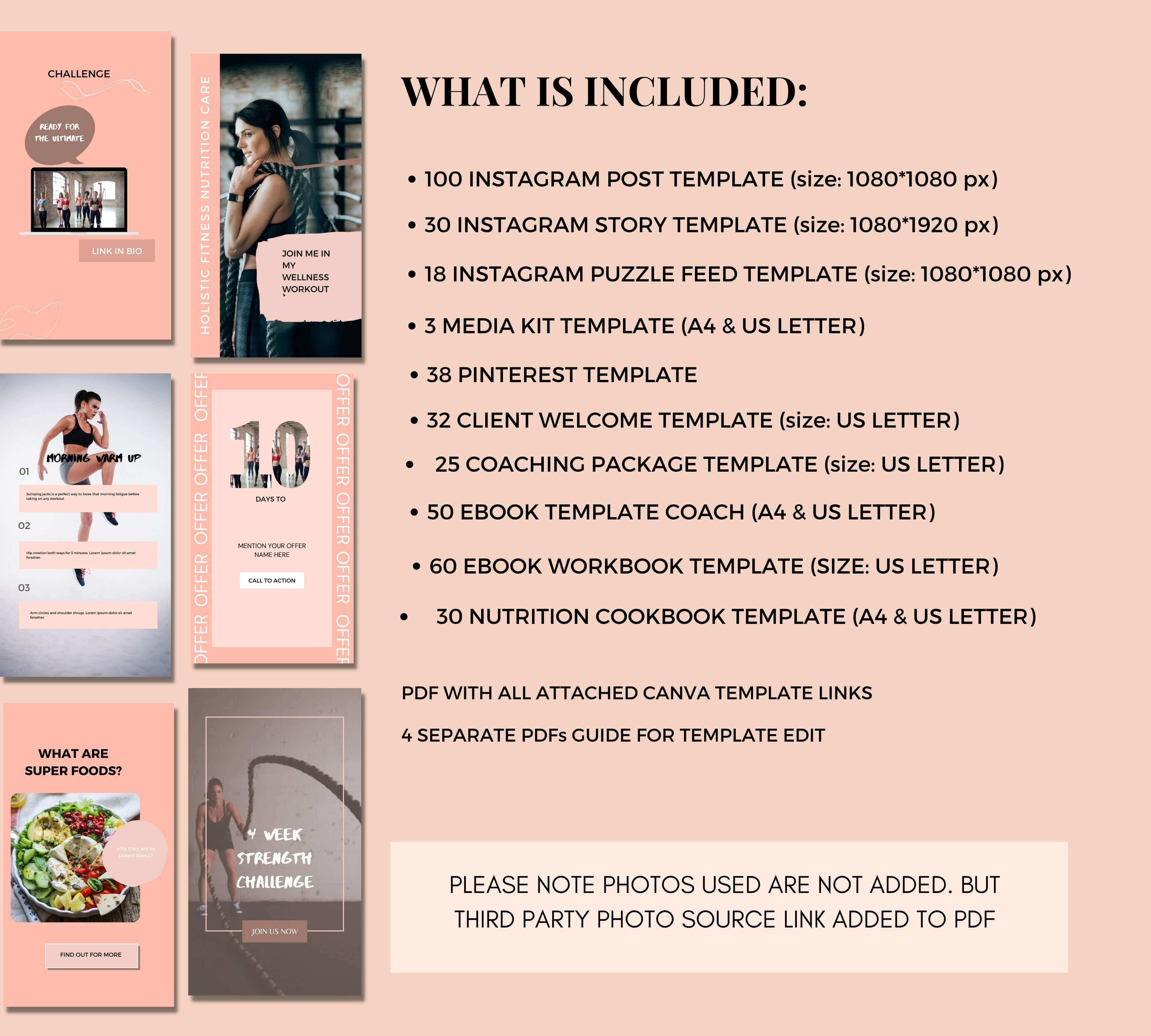 fitness nutrition business template pack