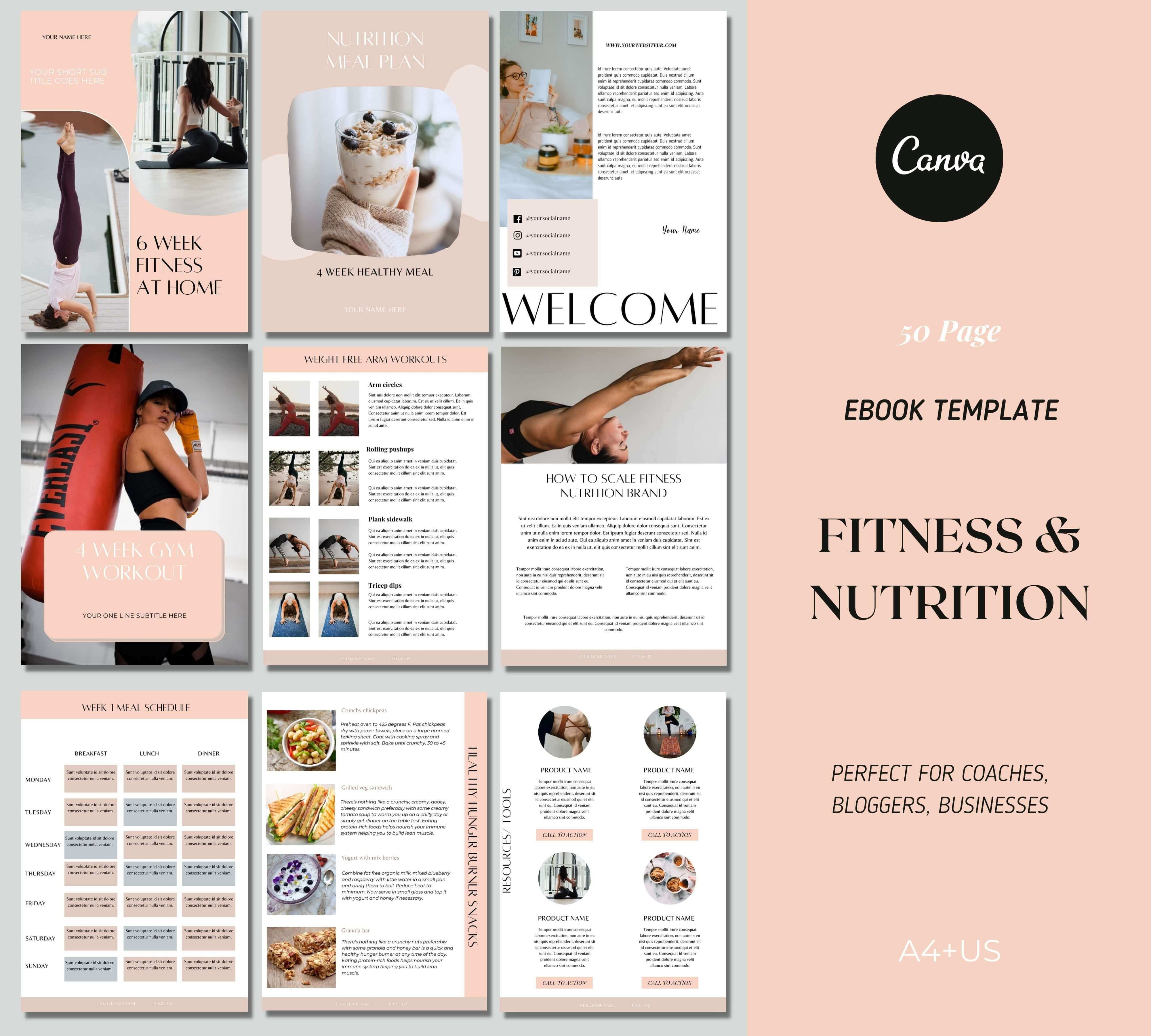 nutrition fitness ebook template