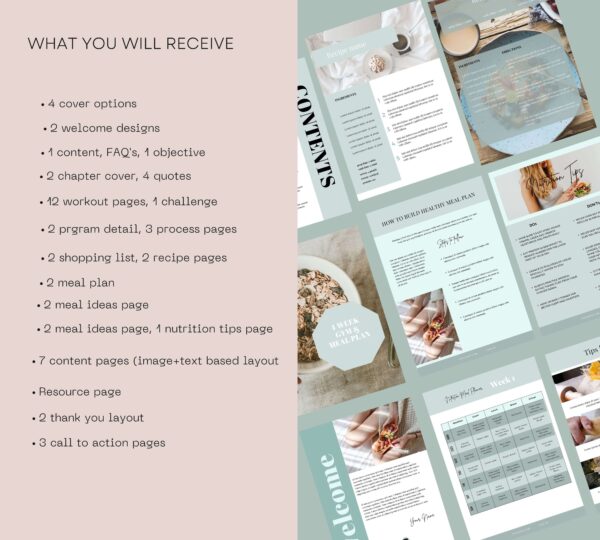 fitness nutrition program template