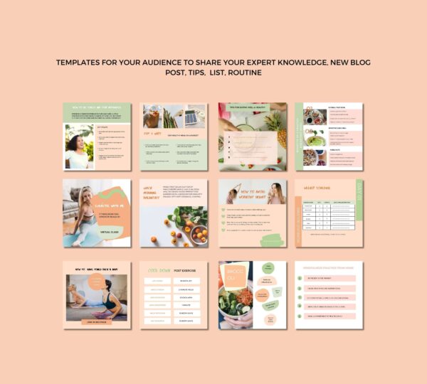 health coach instagram templates