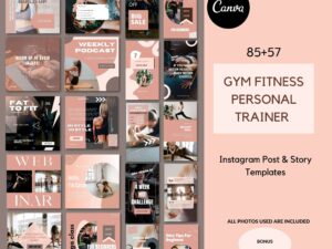 GYM Instagram templates FITNESS