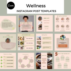50 wellness instagram templates