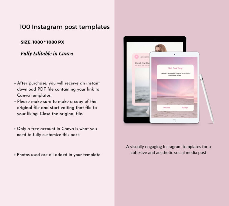 Self Care Instagram Templates