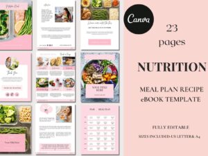 nutrition recipe ebook template