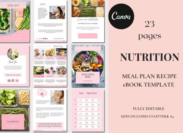 nutrition recipe ebook template