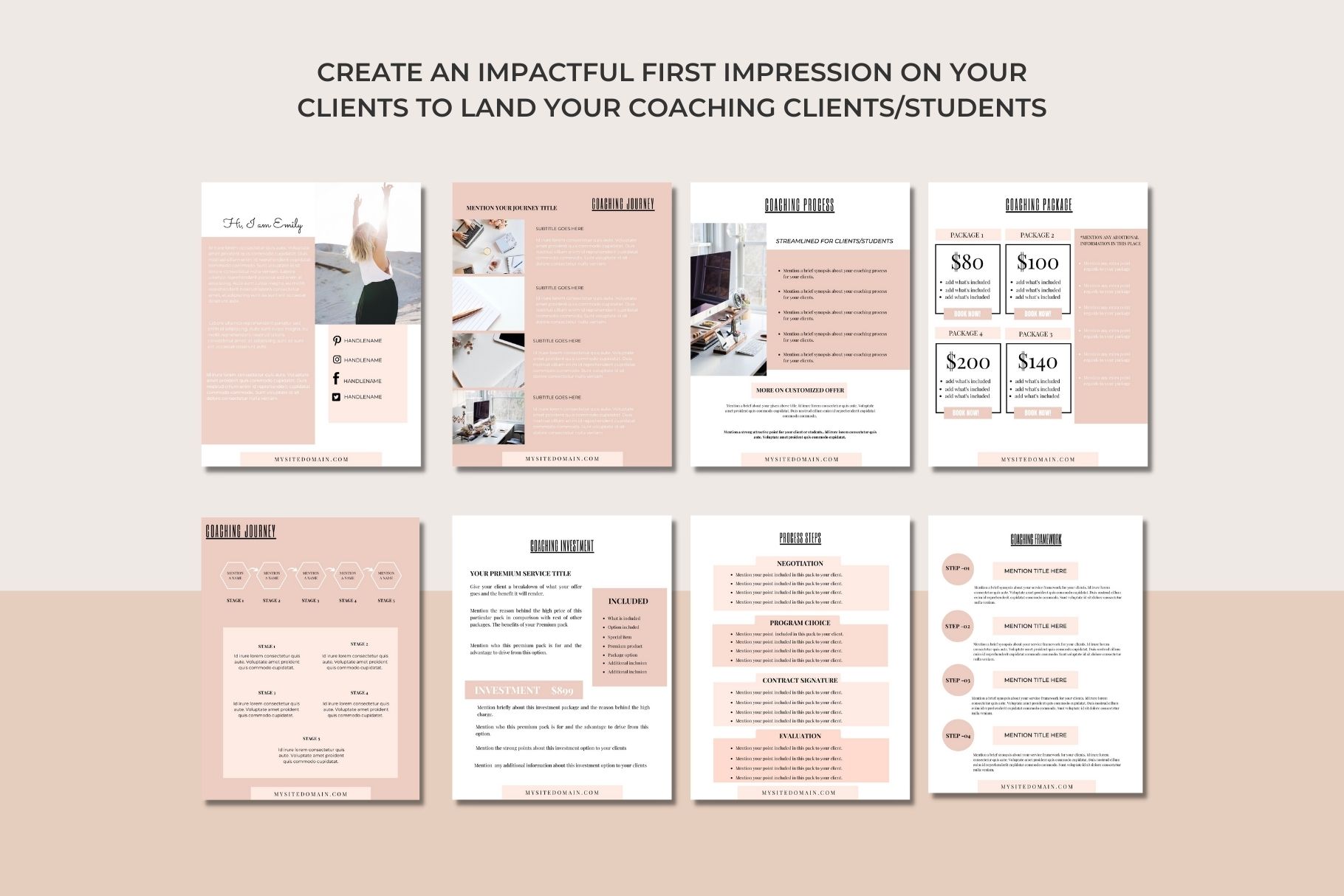 Canva Coaching Package Template Bold