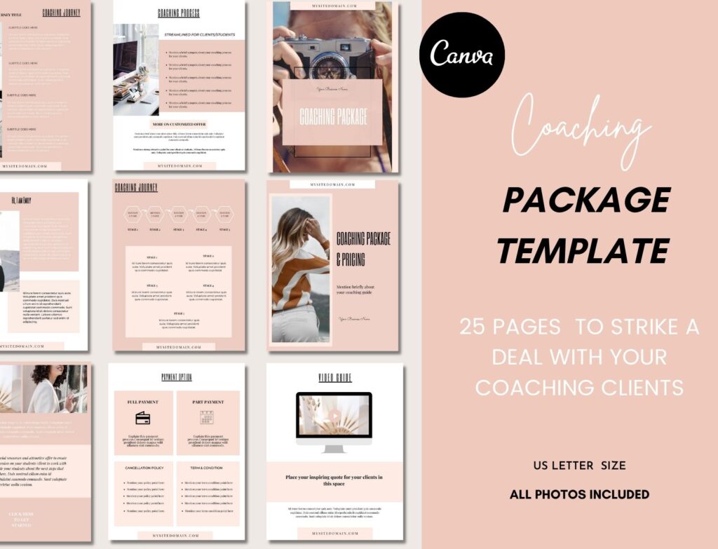 Canva Coaching Package Template Bold