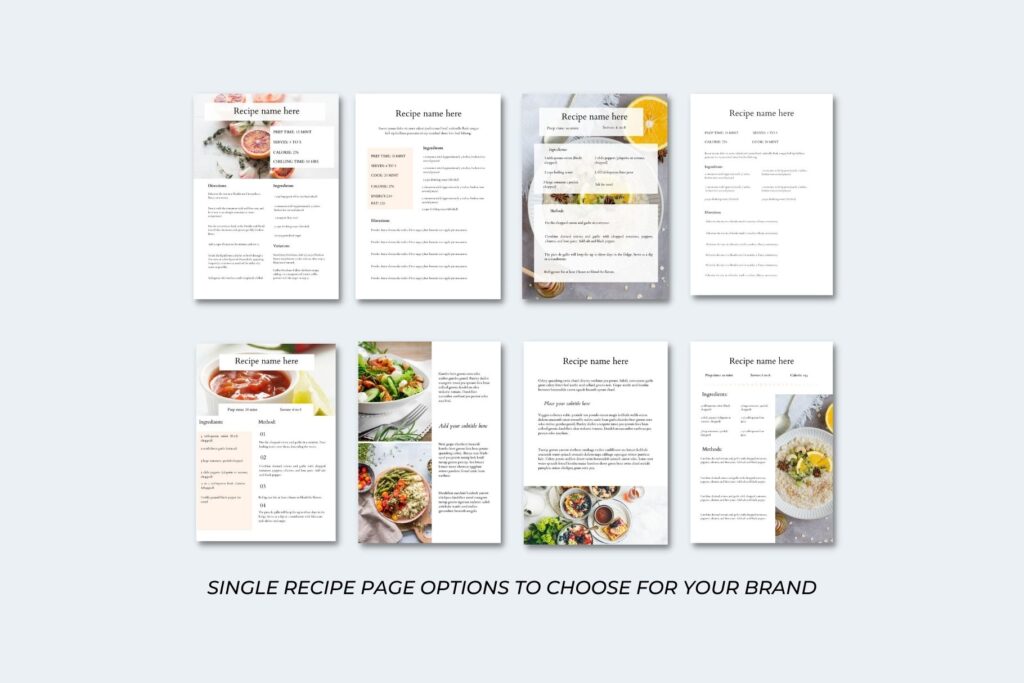 Recipe Template Canva Healthy