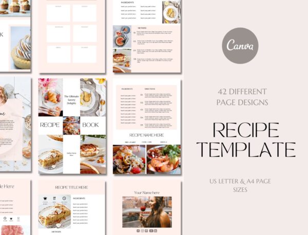 canva recipe book template