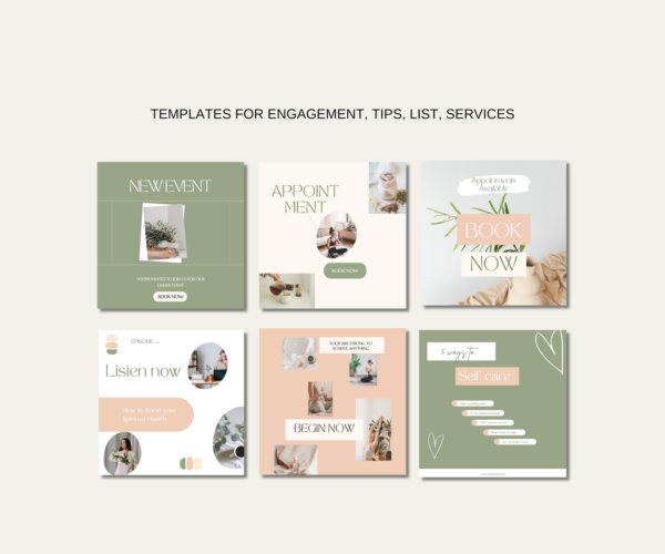 wellness coach instagram templates