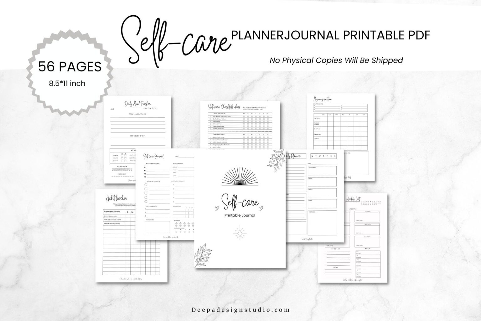 Self-care Journal Planner Printable