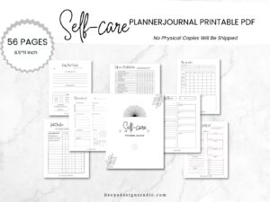 self care printable planner journal