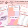 anxiety journal anxiety coping worksheets printable