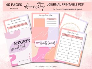 anxiety journal anxiety coping worksheets printable