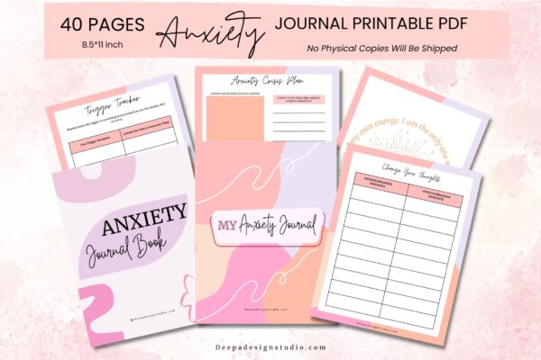 anxiety journal anxiety coping worksheets printable