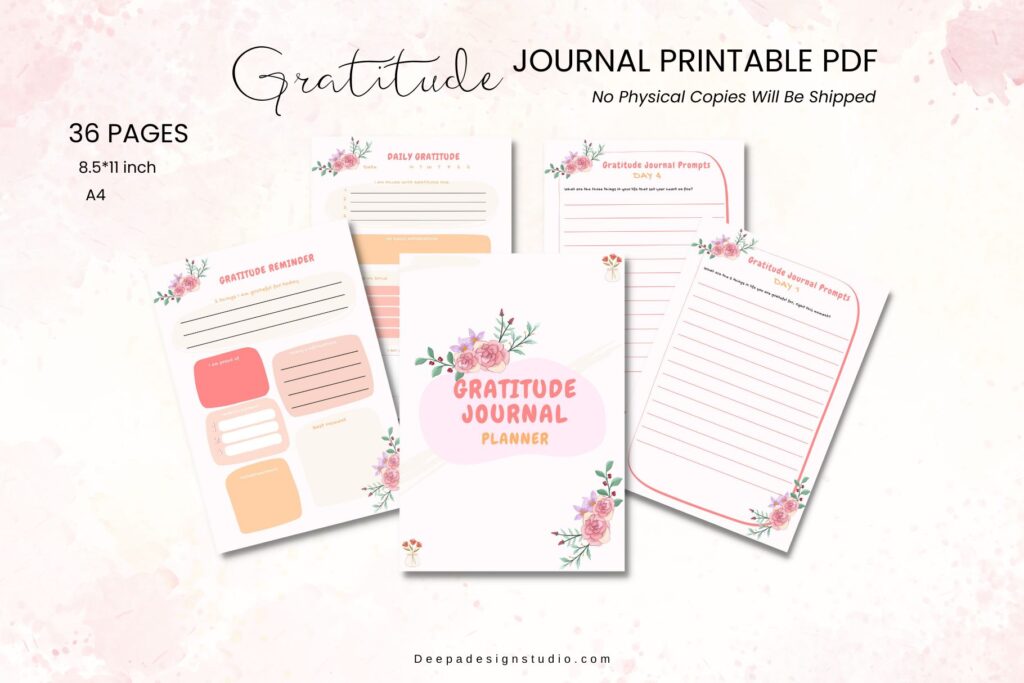 Gratitude Journal Planner Printable