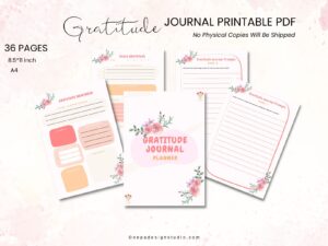 Gratitude Journal Planner Printable