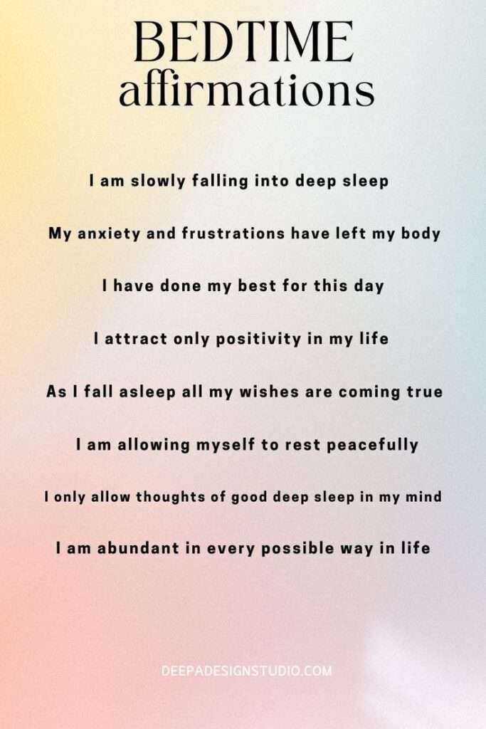 Bedtime affirmations for sleep trouble