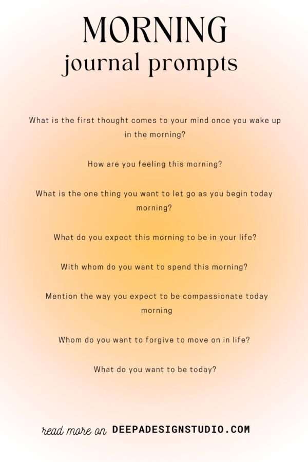 30 Morning Journal Prompts for a great start in your day