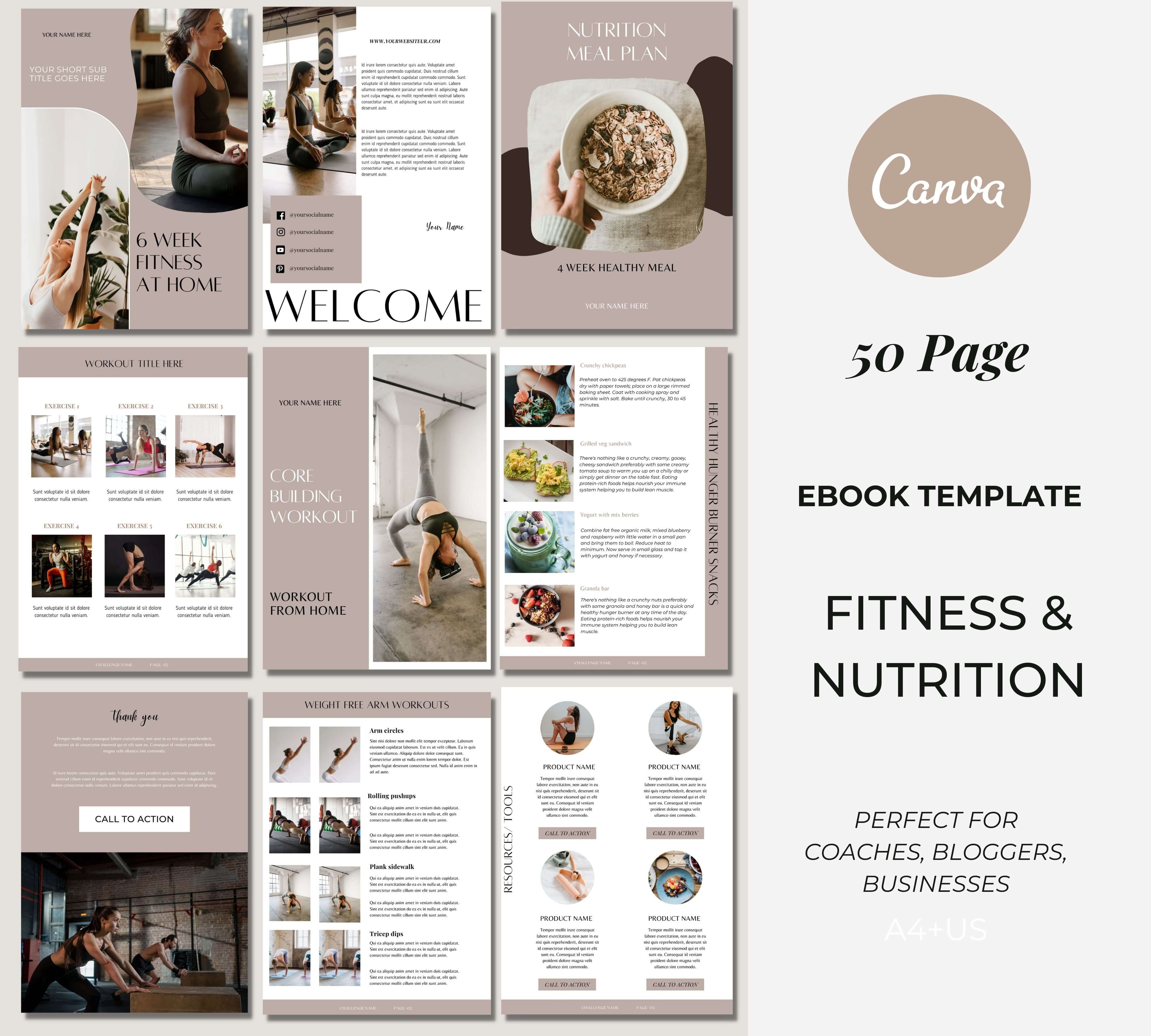 fitness ebook template