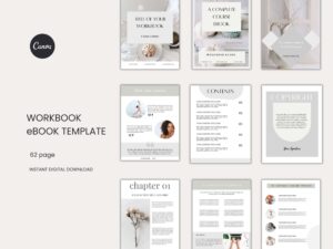 Canva ebook template wellness workbook