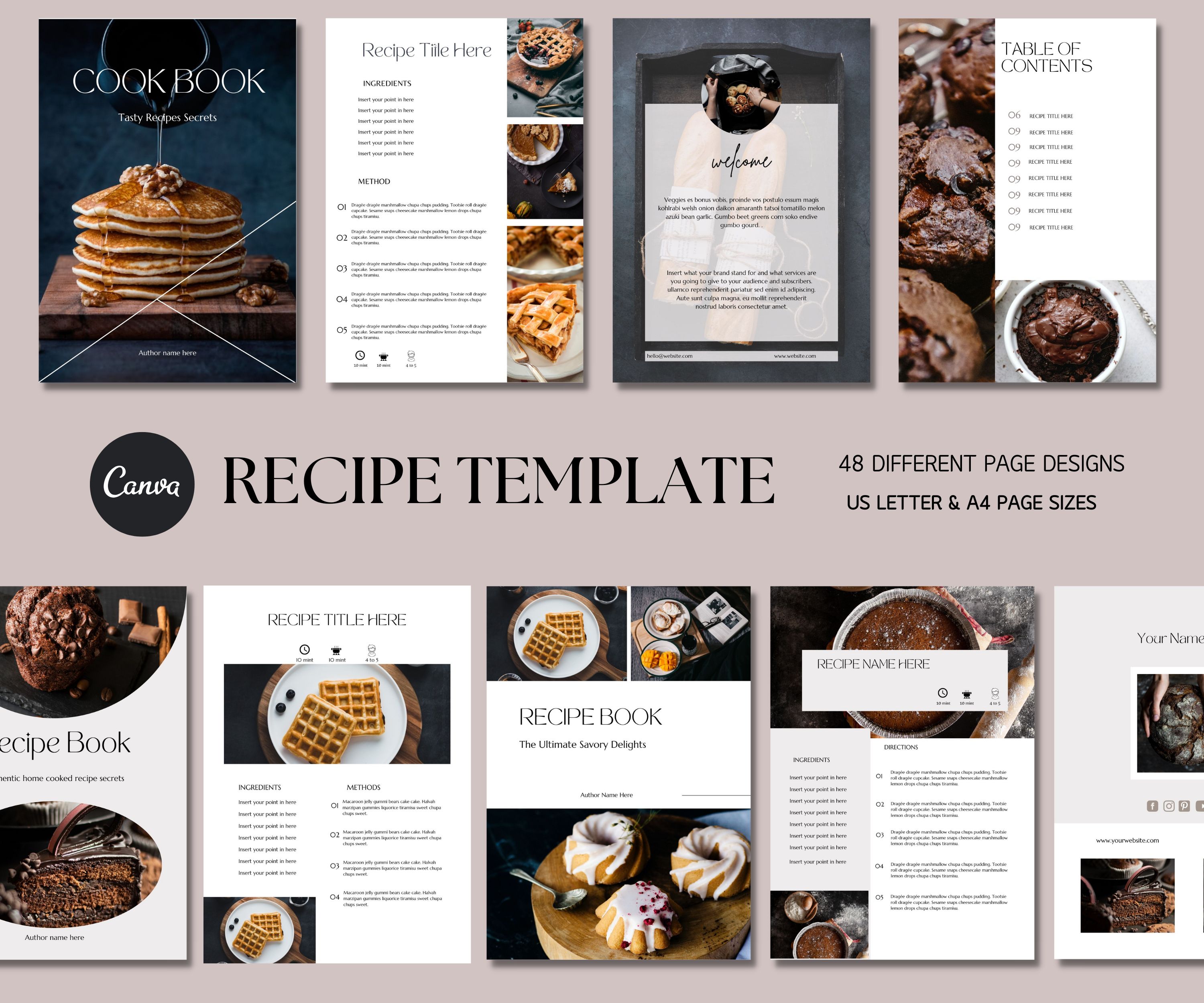 Recipe book template 3- holiday recipe