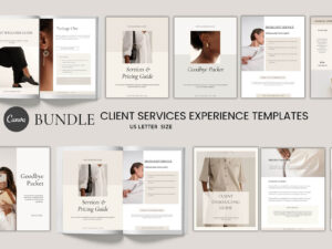 Client services experience template Canva - YULIA BUNDLE