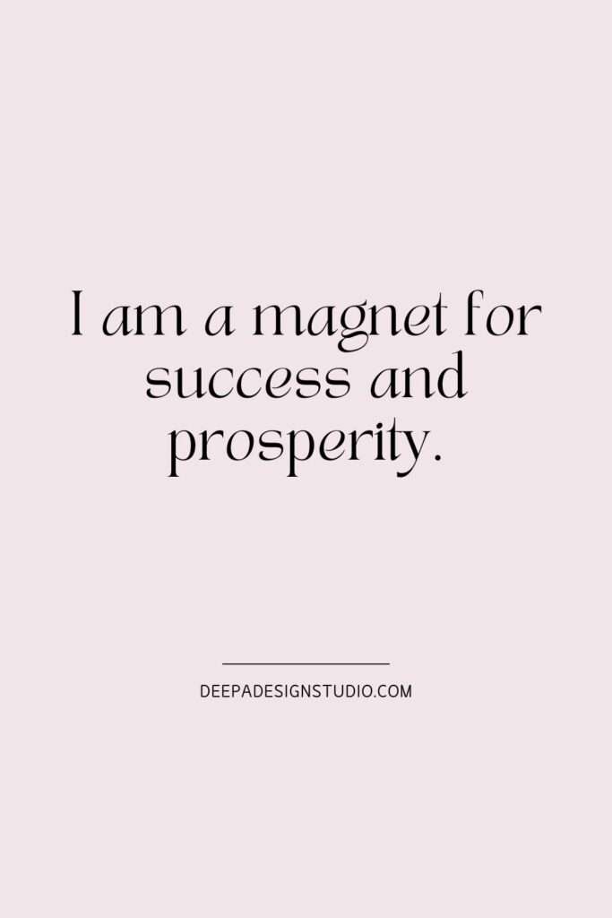 prosperity affirmation for success - Deepa -design- studio