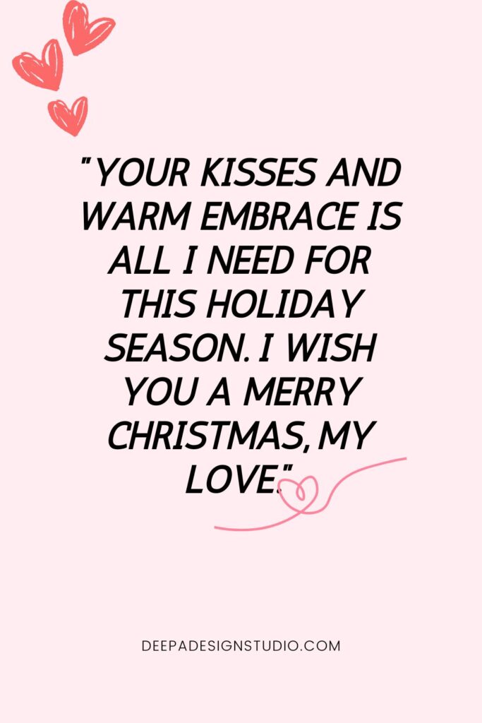 romantic christmas message for boyfriend husband