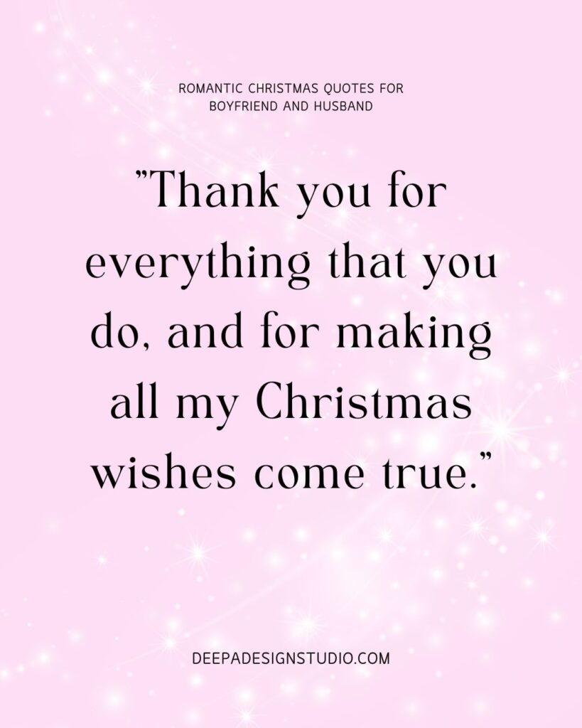 romantic christmas quotes for boyfriend and husband