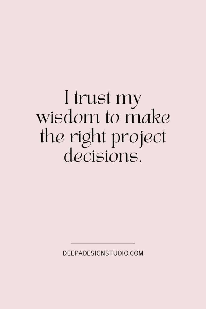 successful work affirmation - Deepa - design - studio