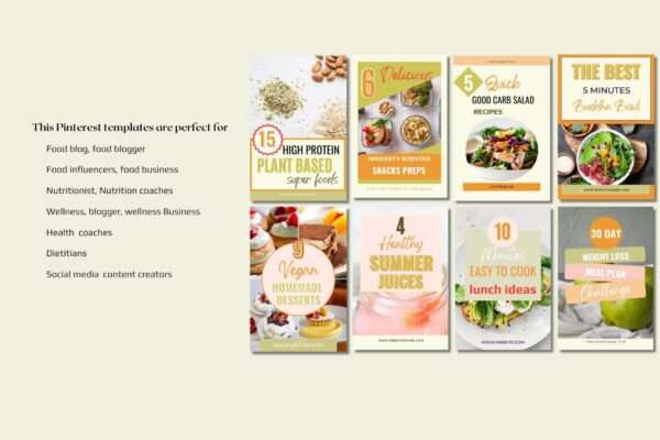 Canva Pinterest Templates Food Nutrition - Image 3
