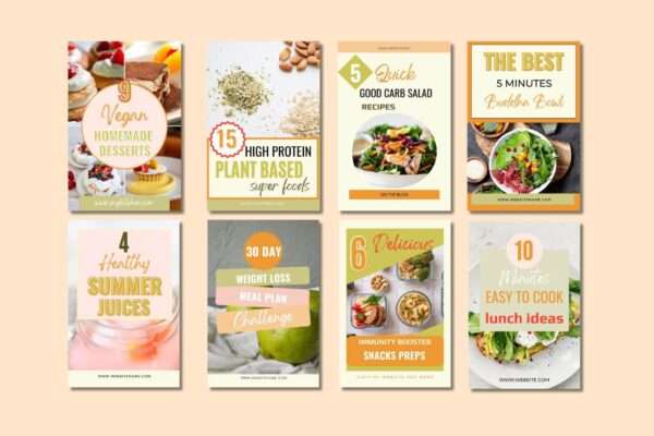 Canva Pinterest Templates Food Nutrition - Image 4