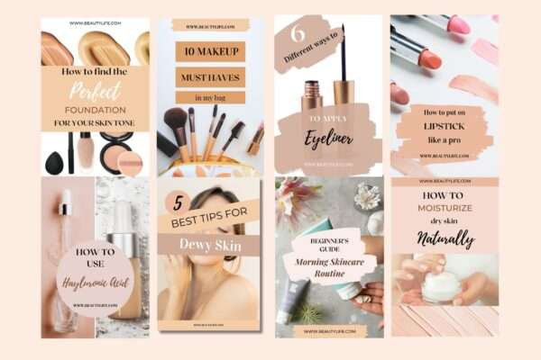 blogger Beauty Pinterest CANVA templates