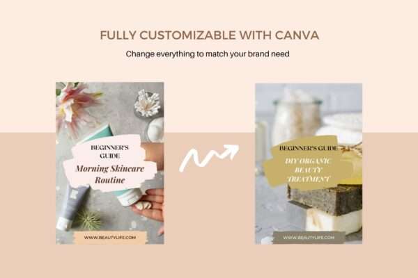 Beauty Blogger Pinterest Template Canva - Image 4