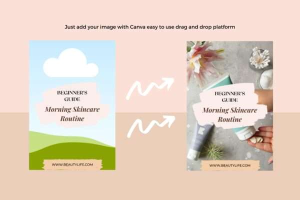 Beauty Blogger Pinterest Template Canva - Image 6