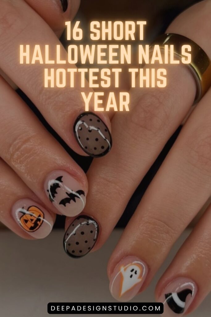 16 short Halloween nails for a clean energy girl