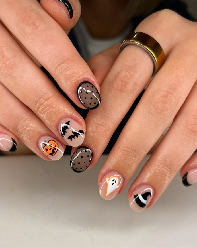 fun boo nails Halloween