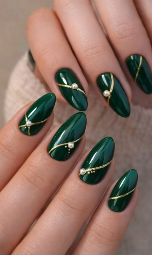 green nails