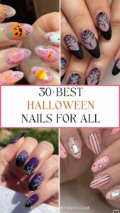 Fall Halloween nails for autumn nail designs